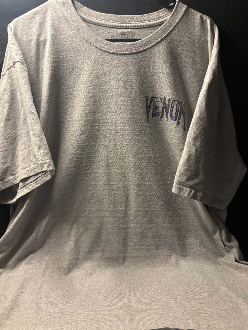 Marvel Venom T-Shirt Mens 2XL Gray Purple Front Back Graphic Tee.